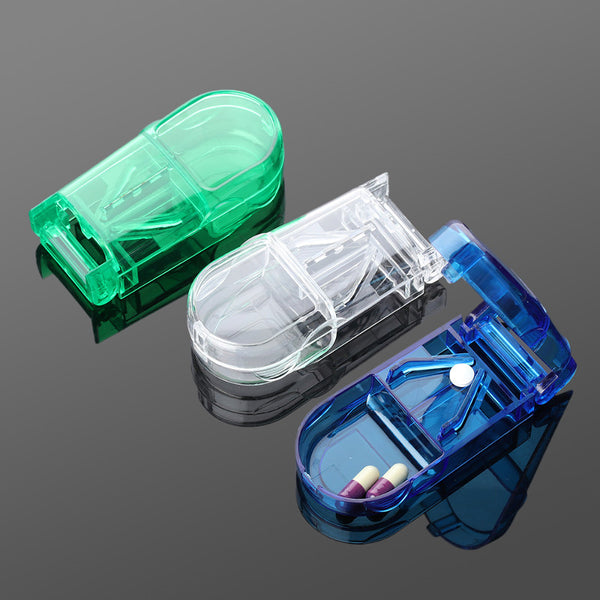 Pilulier Coupe comprimés de poche - coupe pilules rectangle 3 coloris - La Boutique Des Infirmières