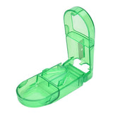 Pilulier Coupe comprimés de poche - coupe pilules rectangle 3 coloris - Vert - La Boutique Des Infirmières