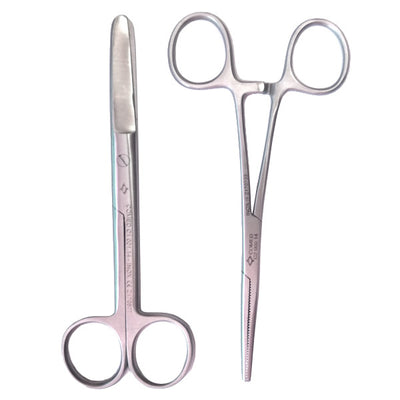 Pack Pince Kocher + Ciseaux mousse COMED 14cm - Instruments médicaux infirmière