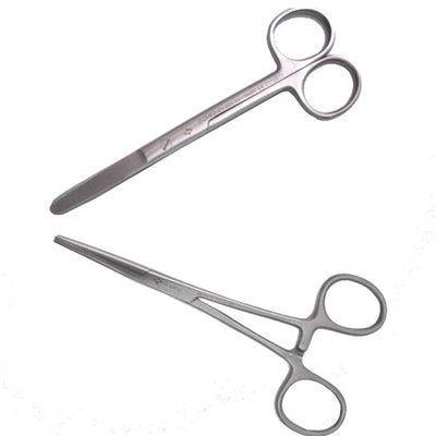 Pack Pince Kocher + Ciseaux mousse COMED 14cm - Instruments médicaux infirmière