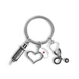 Porte-clés "Nurse's stuff" seringue / stéthoscope / chapeau d'infirmière - La Boutique Des Infirmières 