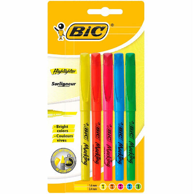 BIC surligneurs fluo highlighter x5