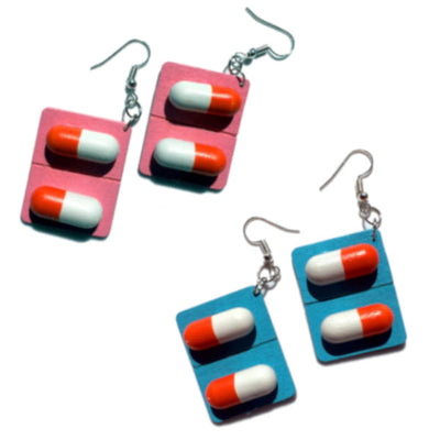 Boucles d'oreilles médicament en forme de pilules - Bijoux infirmières