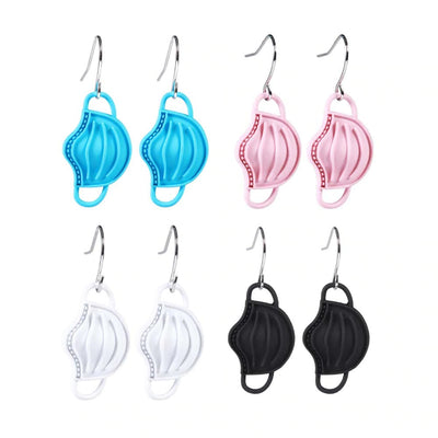 Boucles d'oreille en forme de Masques chirurgicaux - Bijoux pour infirmières et soignants