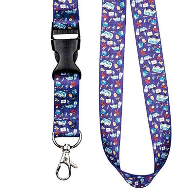 Tour de cou cordon pour clés et porte badges motif