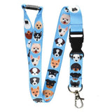 Tour de cou cordon pour clés et porte badges motif "Petits chiens" - accessoires pour Infirmières