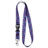 Tour de cou cordon pour clés et porte badges motif "Petits lapins" - accessoires pour Infirmières