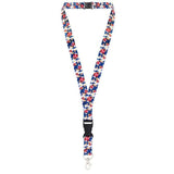Tour de cou cordon pour clés et porte badges motif "Coccinelle" - accessoires pour Infirmières