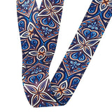 Tour de cou cordon pour clés et porte badges motif "Ethnic flower" (ZOOM) - accessoires pour Infirmières