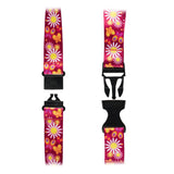 Tour de cou pour clés et porte badges fleurs et papillons "Fermoir" - accessoires pour Infirmières