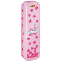 BIC Kit My Summer Pink Box Collection Framboise - Boîte de rangement métal