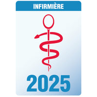 Caducée pour infirmière 2025 - Autocollant pare-brise vitrophanie pour soignant infirmière