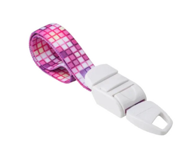 Garrot clip - tourniquet reutilisable motif pink square B