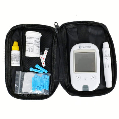 Glucomètre Glycémie Spengler JT100 - Kit complet avec étui de rangement