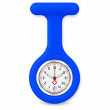 Montres Infirmière pour blouse avec bracelet silicone - Bleu Foncé