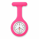 Montres Infirmière pour blouse avec bracelet silicone - Rose
