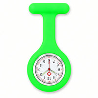 Montres Infirmière pour blouse avec bracelet silicone - Vert