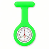 Montres Infirmière pour blouse avec bracelet silicone - Vert