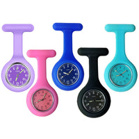 Montres Infirmières à bracelet silicone et cadran couleur assorti - 5 Coloris