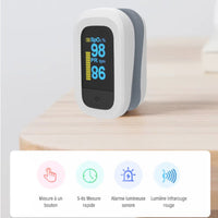 Oxymètre de pouls sans fil / Saturomètre Gris Modèle 2025 - Matériel médical pour infirmières