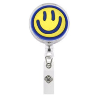 Portes-Badges Smiley en Silicone - Jaune et Bleu