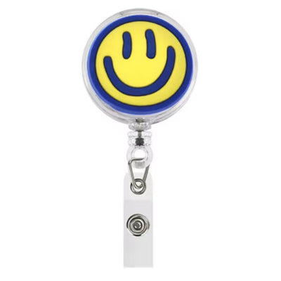 Portes-Badges Smiley en Silicone - Jaune et Bleu