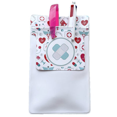 Protège-poche pour blouse infirmière - Protection porte-stylos Organiseur de poche pour soignants motif médicaux