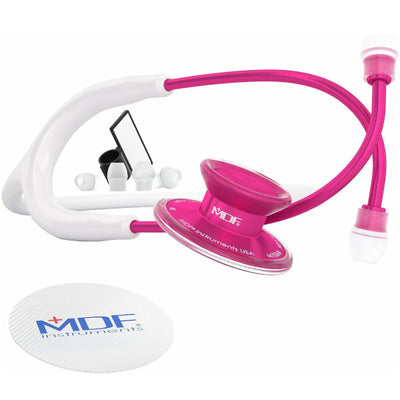 Stéthoscope MDF Instruments 747XP - Rose métallisé et Blanc