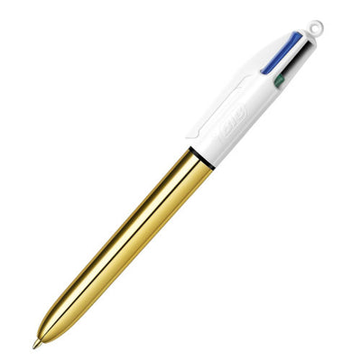 Stylo à bille 4 couleurs BIC "Shine" Doré - Gold Edition