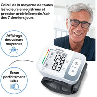 Tensiomètre électronique au poignet Beurer BC 28 - AFfichage de la moyenne des mesures