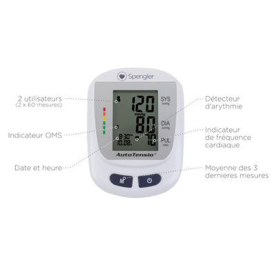 Tensiomètre Électronique au Bras Spengler Autotensio Caractéristiques