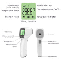 Thermomètre numérique sans contact à infrarouge Modèle Jumper JPD-FR202 - caractéristiques et fonctionnalités