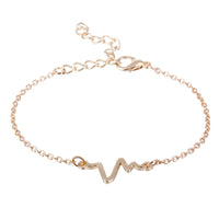 Bracelet "ECG" - Or - Bijoux pour Infirmières