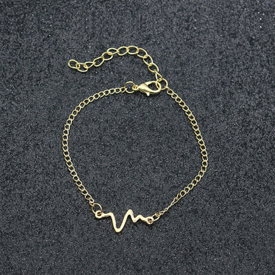 Bracelet "ECG" - Or - Bijoux pour Infirmières
