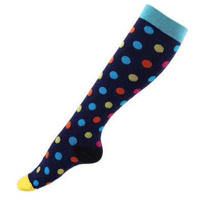 Chaussettes de compression infirmière motifs à pois couleur - bas de contention nylon