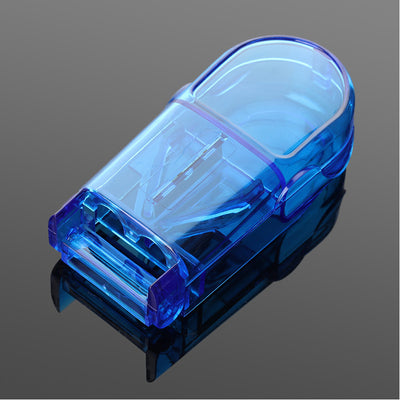 Pilulier Coupe comprimés de poche - coupe pilules rectangle 3 coloris - Bleu - La Boutique Des Infirmières