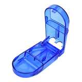 Pilulier Coupe comprimés de poche - coupe pilules rectangle 3 coloris - Bleu - La Boutique Des Infirmières