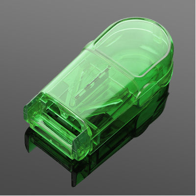 Pilulier Coupe comprimés de poche - coupe pilules rectangle 3 coloris - Vert - La Boutique Des Infirmières