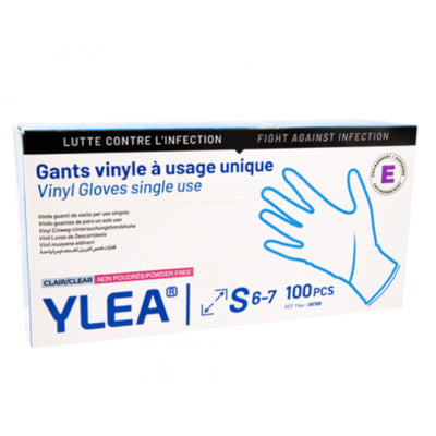 Gants vinyles à usage unique usage médical- Boîte de 100 pcs - Taille S