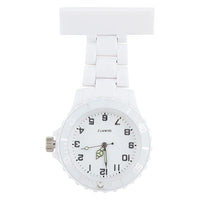 Montre infirmière pour blouse modèle "sport" avec cadran assorti - Blanc