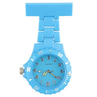 Montre infirmière pour blouse modèle "sport" avec cadran assorti - Bleu