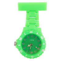 Montre infirmière pour blouse modèle "sport" avec cadran assorti - Vert