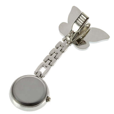 Montre papillons à pince pour blouse infirmière - Verso pince clip