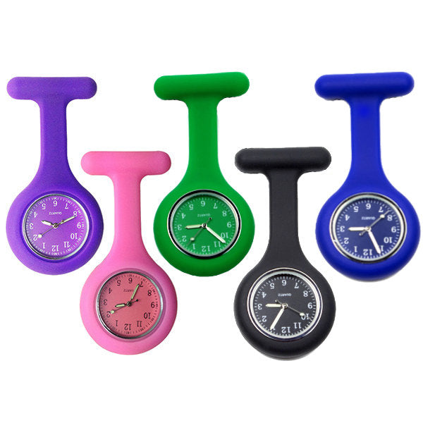 Montre Infirmière Personnalisée Broche Avec Nom - Trotteuse Silicone Pour Blouse Soignante
