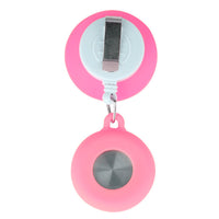 Montre rétractable "Smiley" ROSE pour blouse infirmière - Verso attache à pince clip 