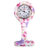 Montre à broche silicone pour blouse infirmière motif 
