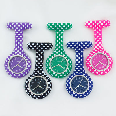 Montres infirmière avec bracelet silicone à pois - La Boutique Des Infirmières