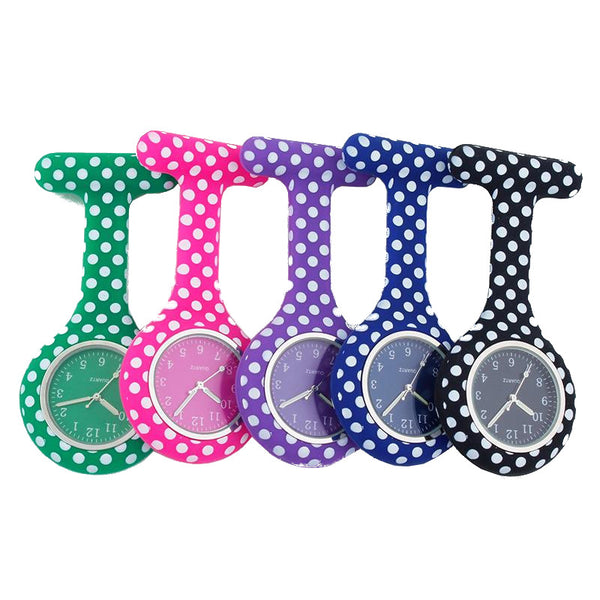 Montres bracelet silicone à pois phosphorescentes - La Boutique Des Infirmières
