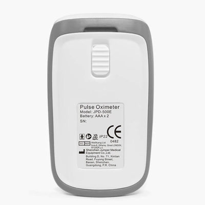 Oxymètre de pouls / Saturomètre portable Jumper JPD-500 E verso normes CE