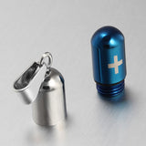Pendentif "Pilule" en forme de capsule médicament - Bleu - La Boutique Des Infirmières